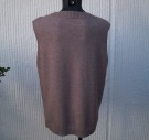 Stickad Slipover Väst Gråbrun Taupe