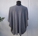 Stickad Grå Väst Kofta Kashmir/ullmix