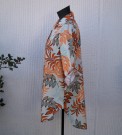 Mönstrad Tunika Beige Mandarin Turkos