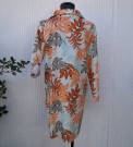 Mönstrad Tunika Beige Mandarin Turkos