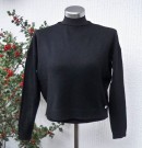 Svart Finstickad Tröja med lång ärm