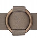 Ljusbrunt Läderarmband Med Gulddetalj. Dansk Smykkekunst