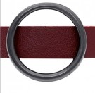 Vinrött Läderarmband Med Hematitdetalj THORDIS RING Dansk Smykkekunst