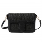 Svart liten axelremsväska clutch