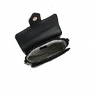 Svart liten axelremsväska clutch