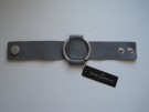 Grått Läderarmband Med Silverdetalj Dansk Smykkekunst
