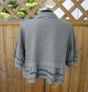 Olivgrön Linneblus Med Volanger