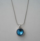 Långt Halsband Blå Rundel