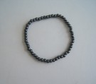 Elastiskt Resår Armband Hematit Pärlor