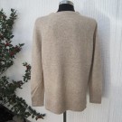 Beige Stickad Tröja Med Lång Ärm