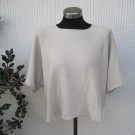 Beige Kort Ponchotröja Med Halvlång Ärm