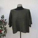 Mörkgrön Kort Ponchotröja Med Halvlång Ärm