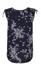 Ze-Ze Mörkblå blommig topp. Moore