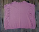 Rosa stickad poncho