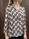 Gemini - Wilda Mönstrad Blus Beige Svart