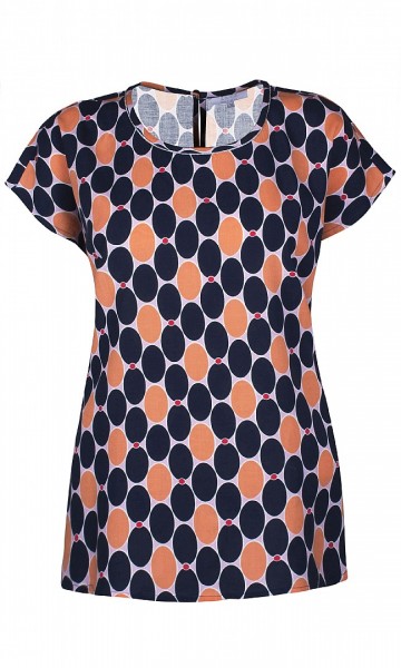 Mönstrad blus LYNN Orange
