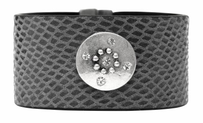 Grått Läderarmband JULINE Dansk Smykkekunst