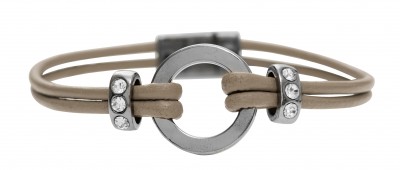 Sandbeige Läderarmband JUNETTE Dansk Smykkekunst