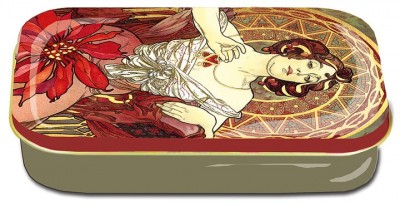 Art-box. Avlång metallask. Art Nouveau - Jacqueline