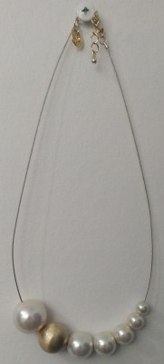 Halsband Stora Vita Pärlor Natasha Dansk Smykkekunst