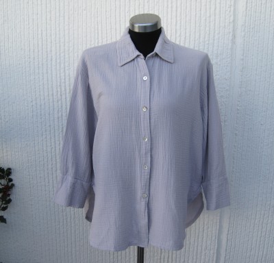 Ljust Grålila Muslinblus