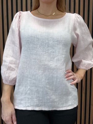 Gemini - Xana Rosa Linneblus Halvlång Ärm