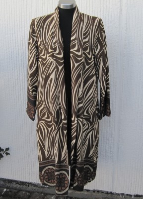 Mönstrad Kappa Kimono Brun Beige