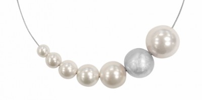 Halsband Stora Vita Pärlor Natasha Dansk Smykkekunst