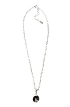Halsband med svart kristall. Lotta Design